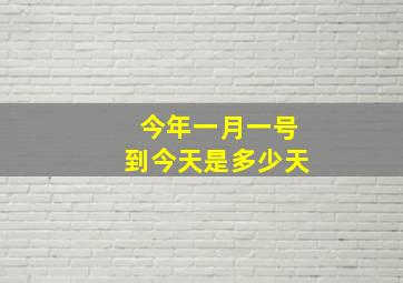 今年一月一号到今天是多少天