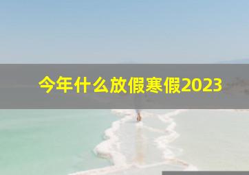 今年什么放假寒假2023