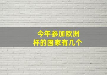 今年参加欧洲杯的国家有几个