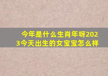 今年是什么生肖年呀2023今天出生的女宝宝怎么样