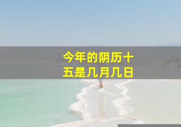 今年的阴历十五是几月几日