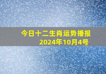 今日十二生肖运势播报2024年10月4号