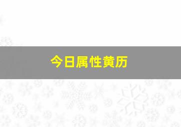 今日属性黄历