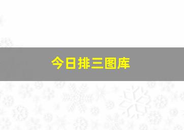 今日排三图库