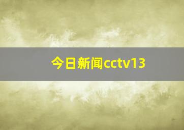 今日新闻cctv13