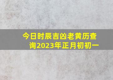 今日时辰吉凶老黄历查询2023年正月初初一