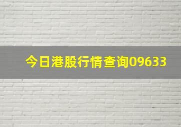 今日港股行情查询09633