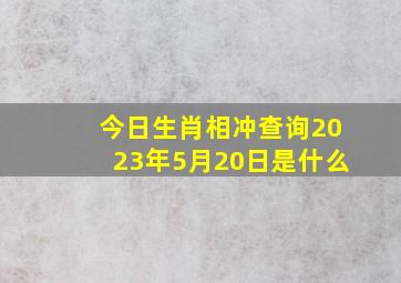 今日生肖相冲查询2023年5月20日是什么