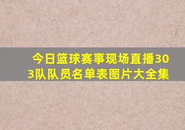 今日篮球赛事现场直播303队队员名单表图片大全集