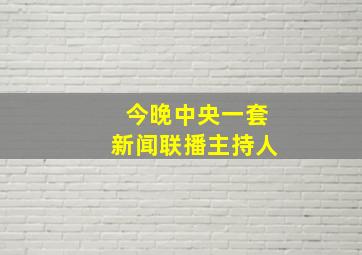 今晚中央一套新闻联播主持人