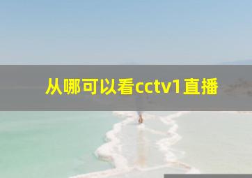 从哪可以看cctv1直播