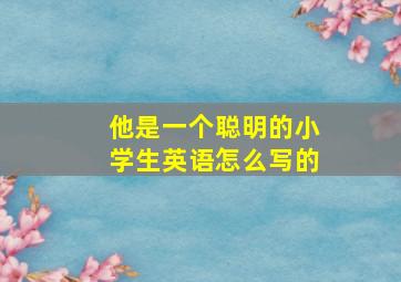 他是一个聪明的小学生英语怎么写的