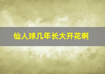 仙人球几年长大开花啊