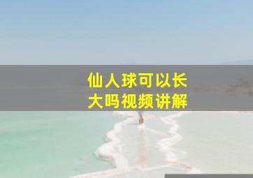 仙人球可以长大吗视频讲解