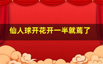 仙人球开花开一半就蔫了