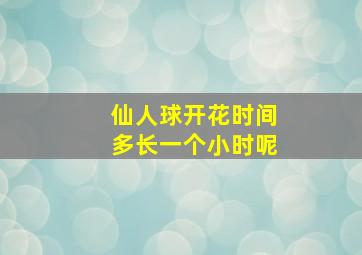 仙人球开花时间多长一个小时呢