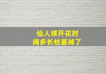 仙人球开花时间多长枯萎掉了