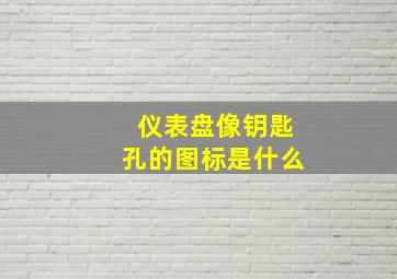 仪表盘像钥匙孔的图标是什么