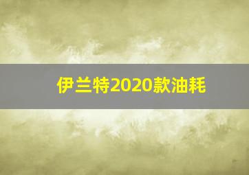 伊兰特2020款油耗