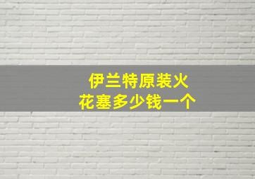 伊兰特原装火花塞多少钱一个