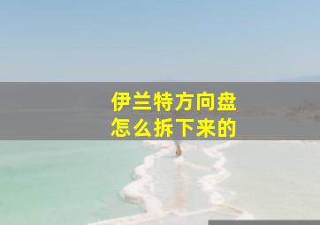 伊兰特方向盘怎么拆下来的