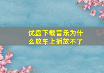 优盘下载音乐为什么放车上播放不了