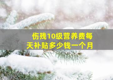 伤残10级营养费每天补贴多少钱一个月