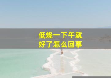 低烧一下午就好了怎么回事