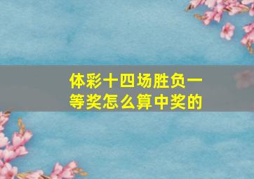 体彩十四场胜负一等奖怎么算中奖的