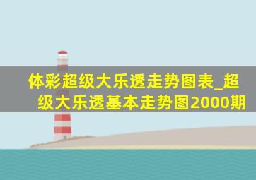 体彩超级大乐透走势图表_超级大乐透基本走势图2000期