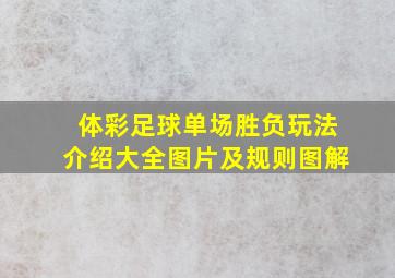 体彩足球单场胜负玩法介绍大全图片及规则图解