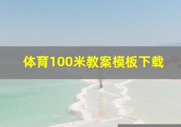 体育100米教案模板下载