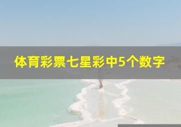 体育彩票七星彩中5个数字