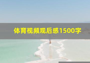 体育视频观后感1500字