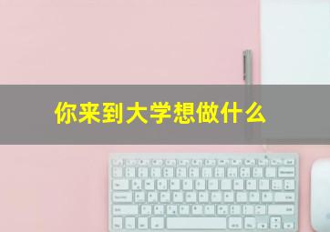 你来到大学想做什么