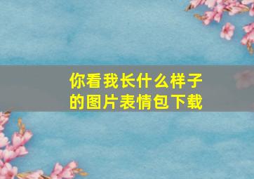 你看我长什么样子的图片表情包下载