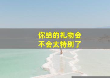 你给的礼物会不会太特别了