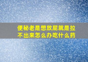 便秘老是想放屁就是拉不出来怎么办吃什么药