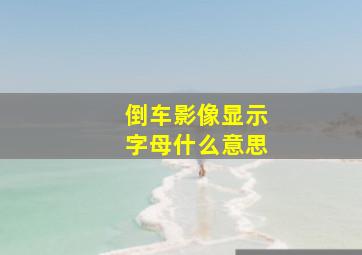 倒车影像显示字母什么意思