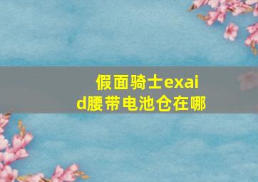 假面骑士exaid腰带电池仓在哪