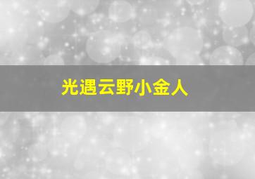 光遇云野小金人