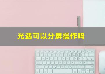 光遇可以分屏操作吗