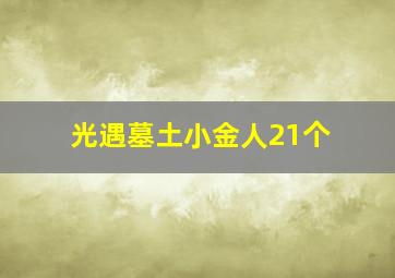 光遇墓土小金人21个