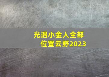 光遇小金人全部位置云野2023