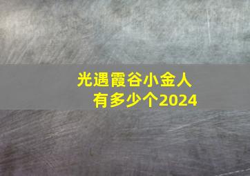 光遇霞谷小金人有多少个2024