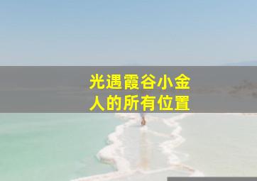 光遇霞谷小金人的所有位置