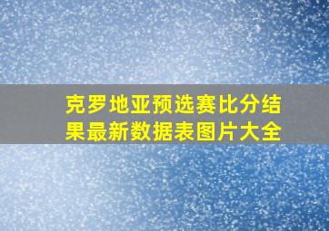 克罗地亚预选赛比分结果最新数据表图片大全