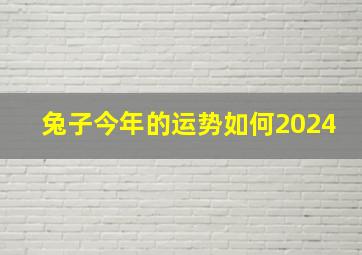 兔子今年的运势如何2024