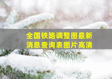 全国铁路调整图最新消息查询表图片高清