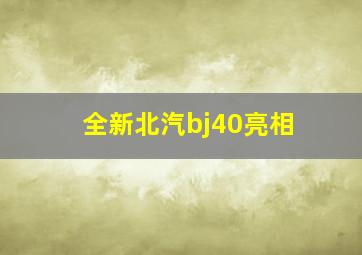 全新北汽bj40亮相